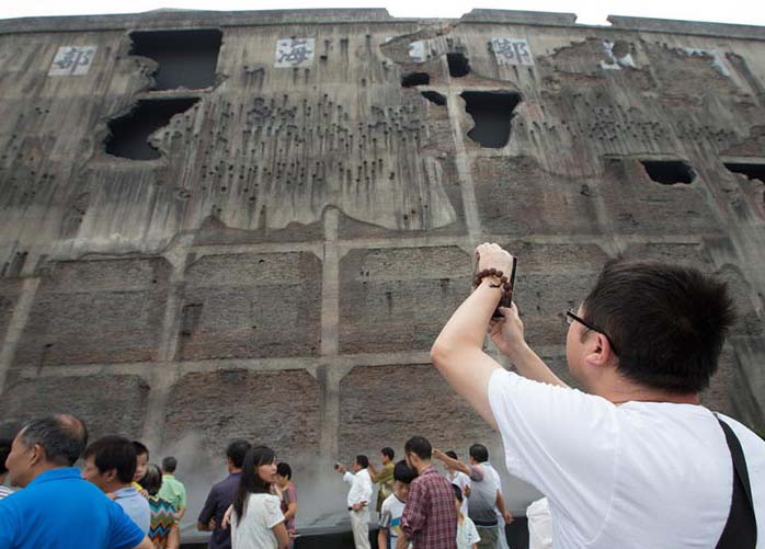 Ruínas da Batalha de Shanghai celebram bravura dos soldados chineses contra a agress?o japonesa
