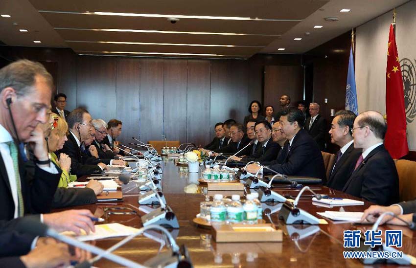 Xi Jinping reúne-se com Ban Ki-moon