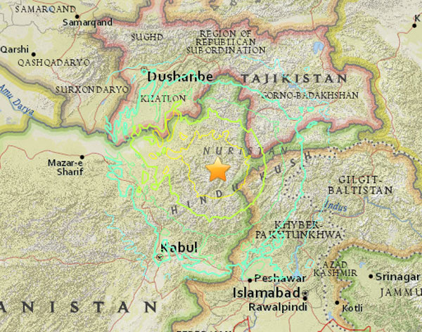 Terremoto de 7,5 graus de magnitude abala Afeganist?o, Paquist?o e índia
