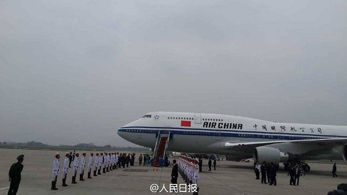 Presidente chinês chega ao Vietn? para sua primeira visita oficial ao páis