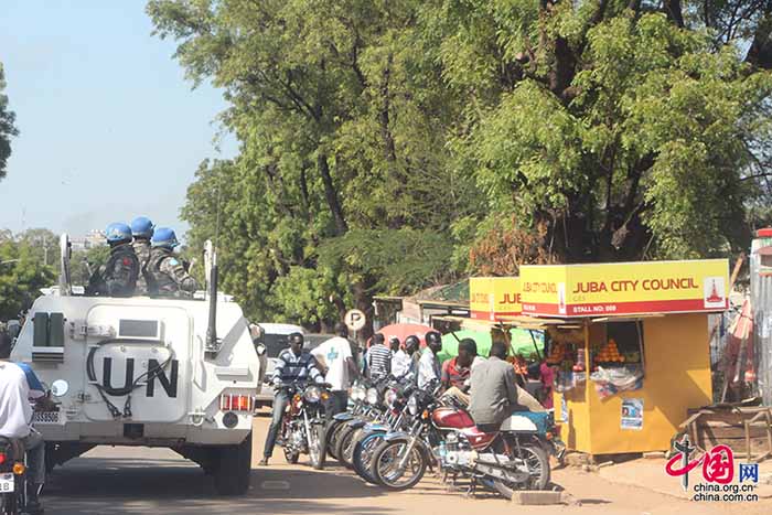 Fotos documentam dia-a-dia do primeiro batalh?o de infantaria chinês de manuten??o da paz no Sud?o do Sul