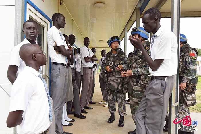 Fotos documentam dia-a-dia do primeiro batalh?o de infantaria chinês de manuten??o da paz no Sud?o do Sul