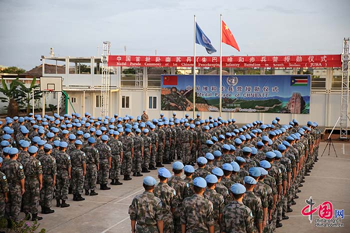 Fotos documentam dia-a-dia do primeiro batalh?o de infantaria chinês de manuten??o da paz no Sud?o do Sul