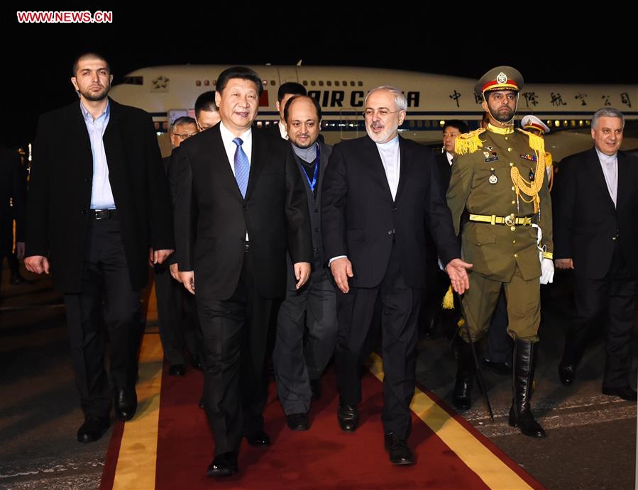 Presidente Xi chega ao Ir? e inicia visita de Estado