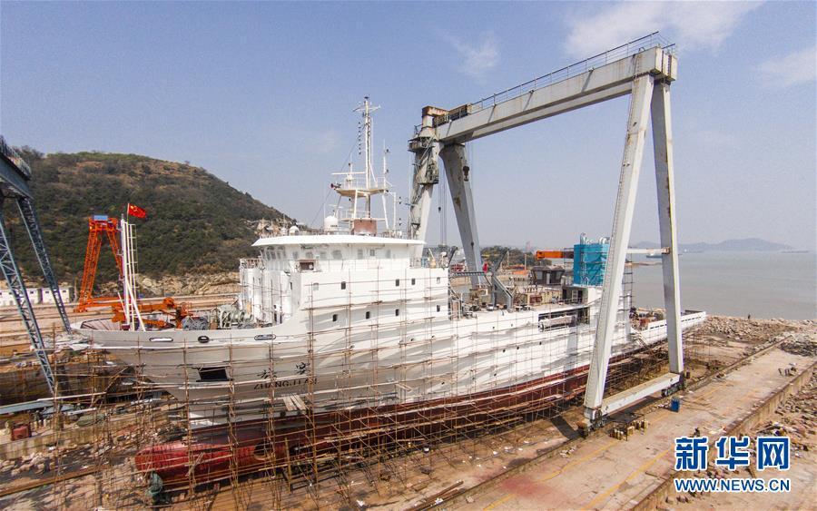 China prepara-se para concluir navio-base de pesquisa científica