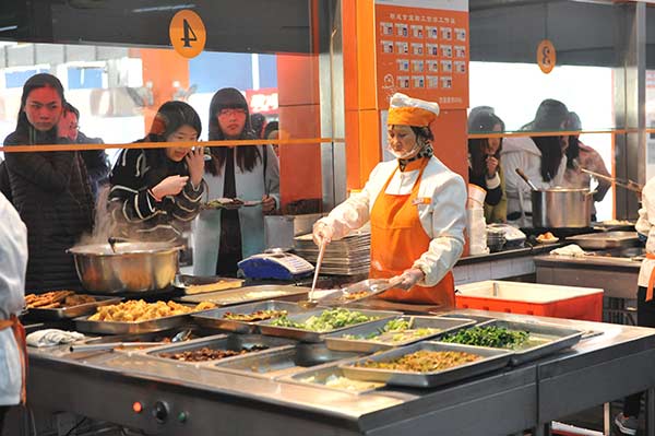 Cantinas universitárias da China com sele??o de pratos “gourmet”