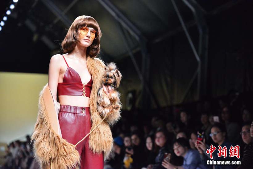 Modelos apresentam cole??es Outono/Inverno na Semana da Moda de Shanghai