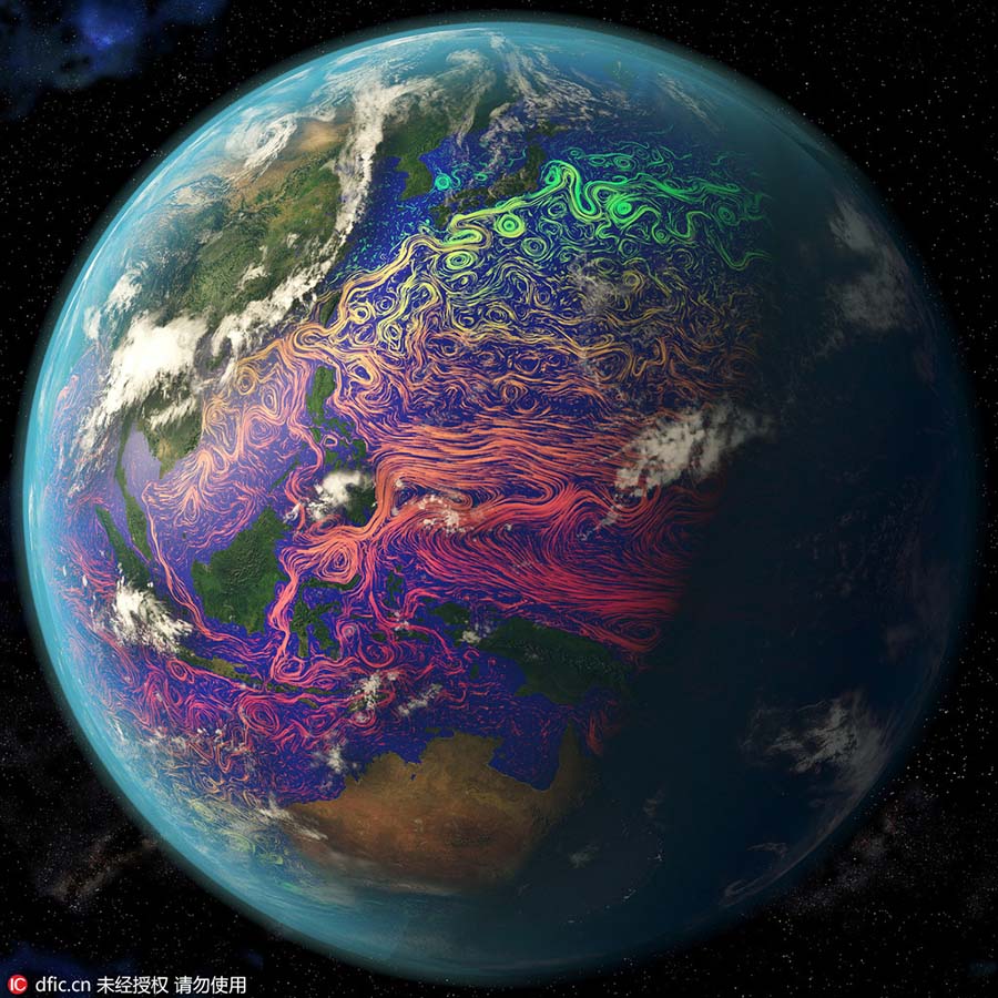 Imagens de satélite documentam mudan?a de temperatura das correntes oceanicas