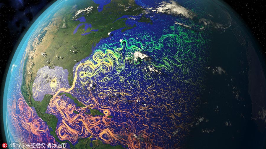Imagens de satélite documentam mudan?a de temperatura das correntes oceanicas