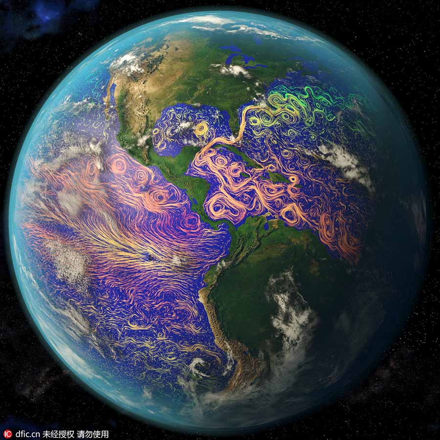 Imagens de satélite documentam mudan?a de temperatura das correntes oceanicas