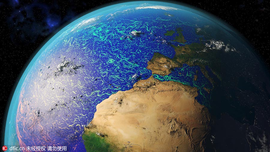 Imagens de satélite documentam mudan?a de temperatura das correntes oceanicas