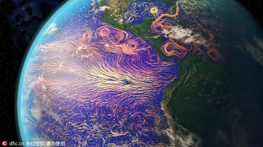 Imagens de satélite documentam mudan?a de temperatura das correntes oceanicas