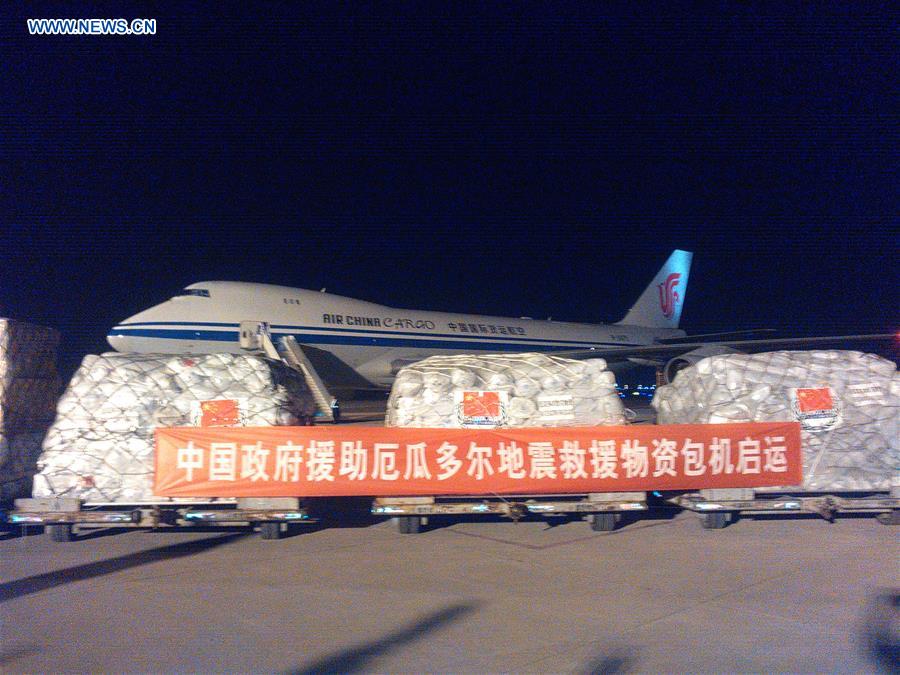 China envia ajuda humanitária ao Equador