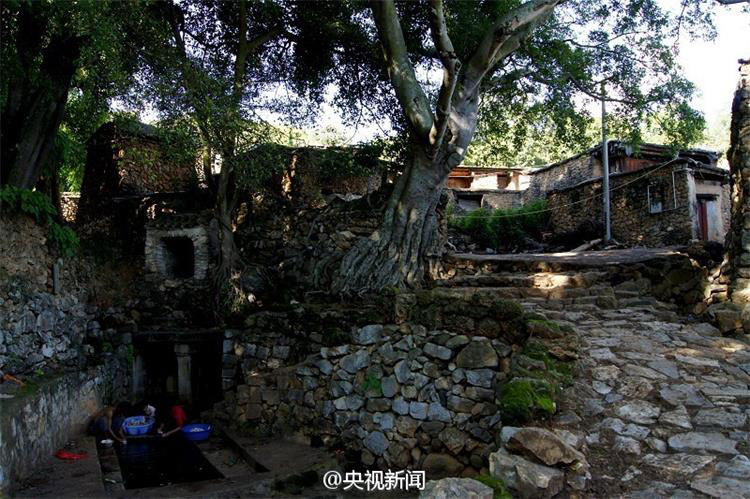 Aldeia antiga com casas construidas por fósseis de 375 milh?es de anos