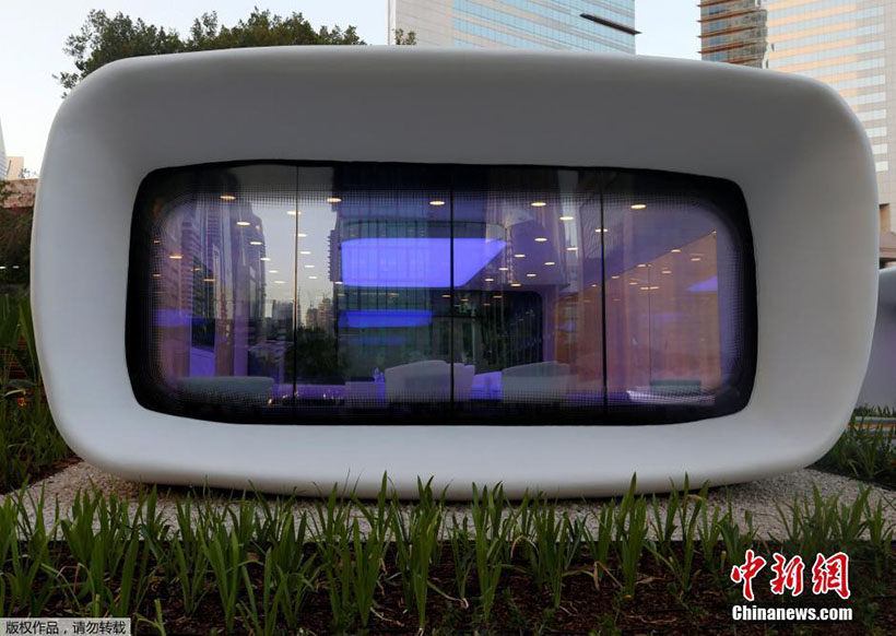 Primeiro escritório construído com tecnologia de impress?o 3D exibido no Dubai