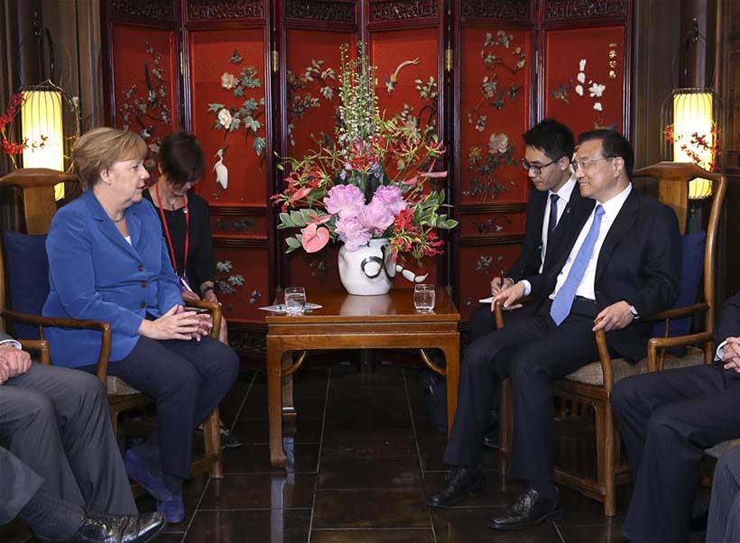 Li Keqiang confiante relativamente às rela??es sino-germanicas