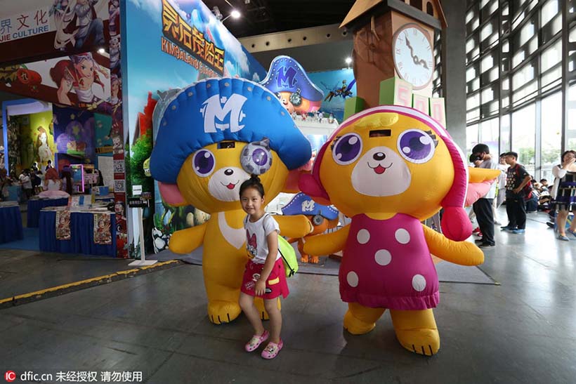 Exposi??o de desenho animado e jogos atrai f?s em Shanghai