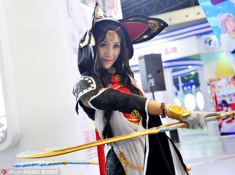 Exposi??o de desenho animado e jogos atrai f?s em Shanghai
