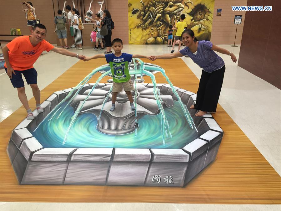 Taiwan faz exposi??o de pinturas 3D