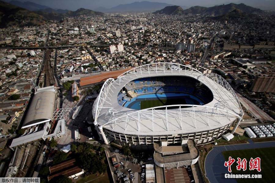 Panorama aérea das instala??es olímpicas do Rio2016