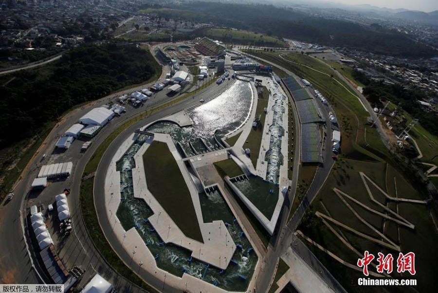Panorama aérea das instala??es olímpicas do Rio2016