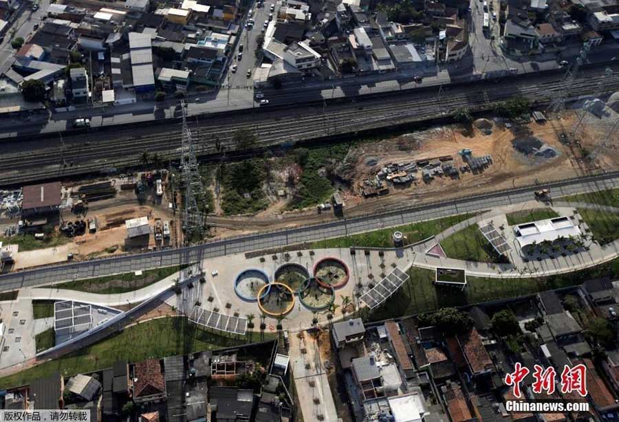 Panorama aérea das instala??es olímpicas do Rio2016