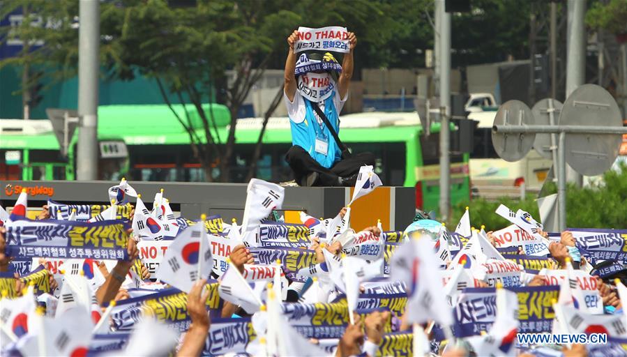 Mais de 2 mil sul-coreanos protestam contra implanta??o do THAAD
