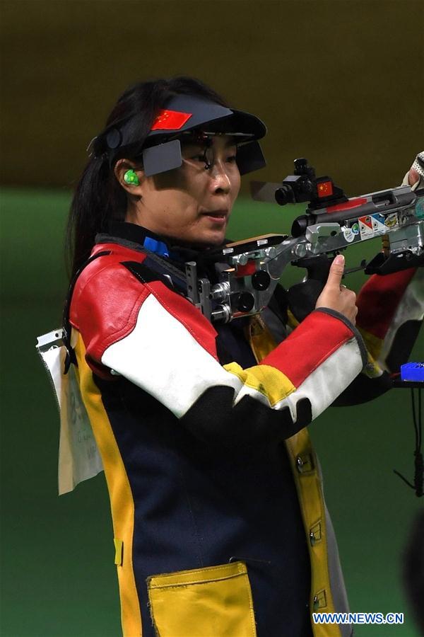 Atiradoras chinesas conquistam prata e bronze em carabina três posi??es a 50m