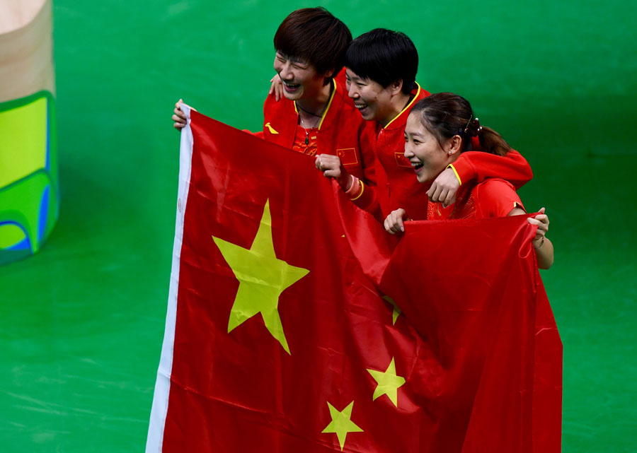 Rio 2016: Equipe feminina chinesa de tênis de mesa conquista o ouro