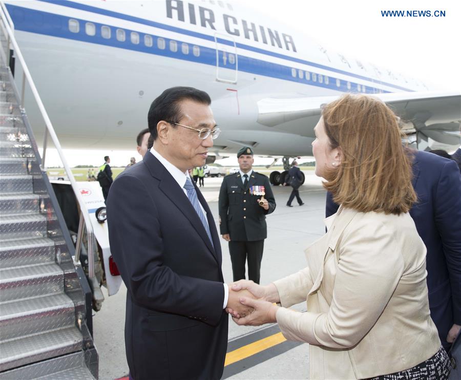 Premiê chinês chega a Ottawa para visita oficial