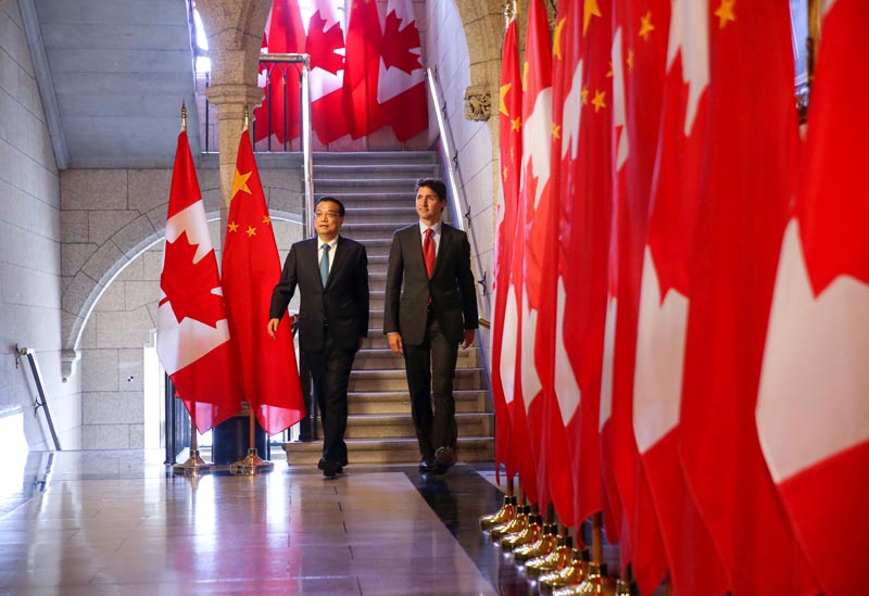 Premiê chinês anuncia conversa??es com o Canadá para acordo de livre comércio