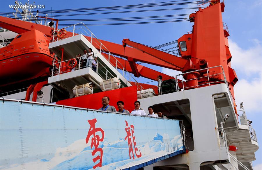 Equipe enviada para expedi??o ao ártico da China regressa a Shanghai