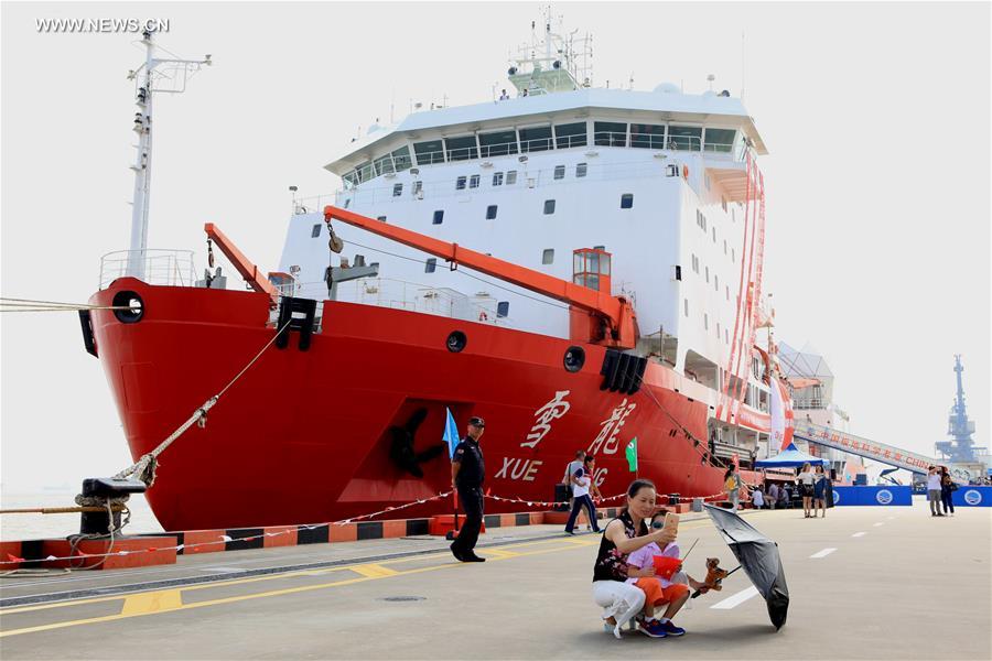 Equipe enviada para expedi??o ao ártico da China regressa a Shanghai