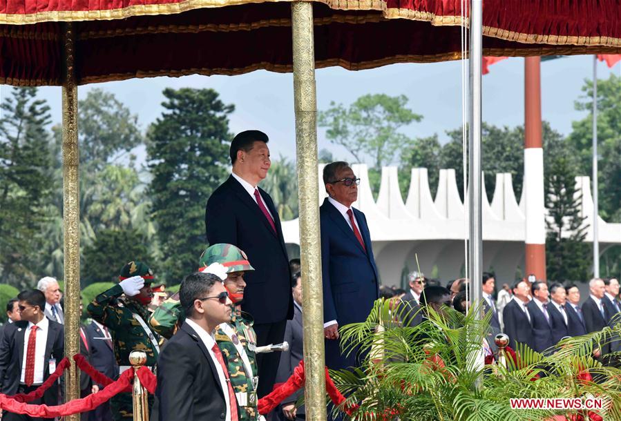 Presidente chinês chega a Bangladesh para visita de Estado