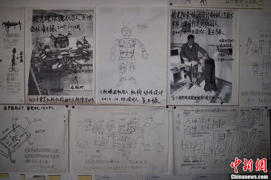 Camponês chinês fabrica 63 rob?s em 30 anos