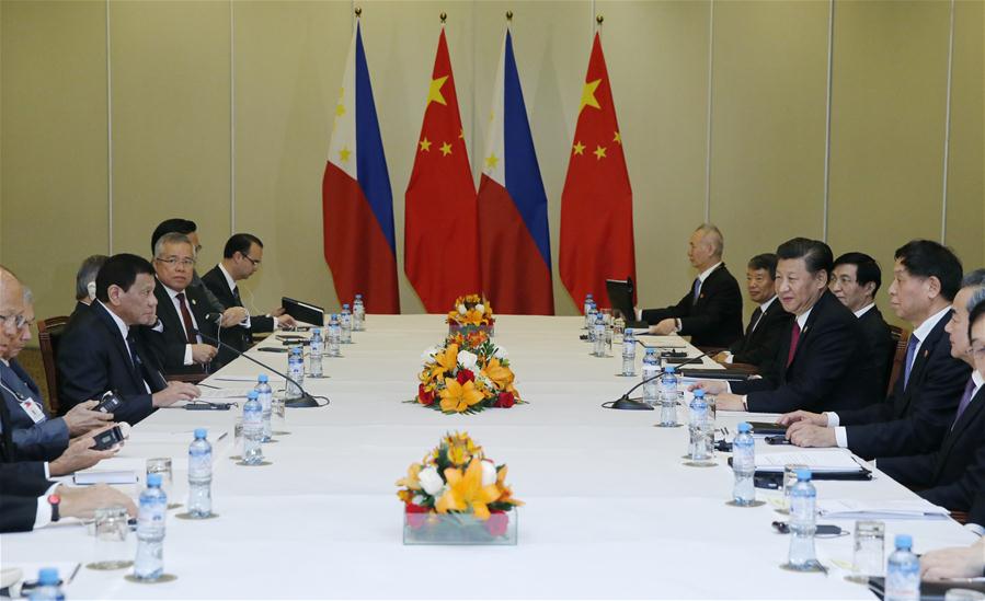 Xi e Duterte concordam em promover ainda mais la?os e coopera??o