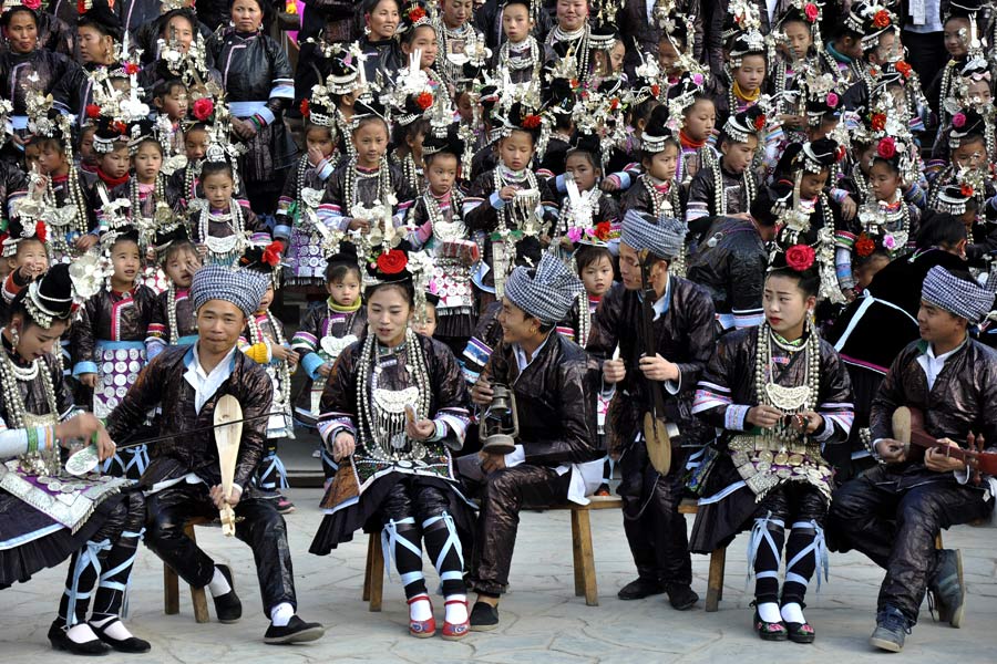 Express?o musical étnica apresentada em Guizhou