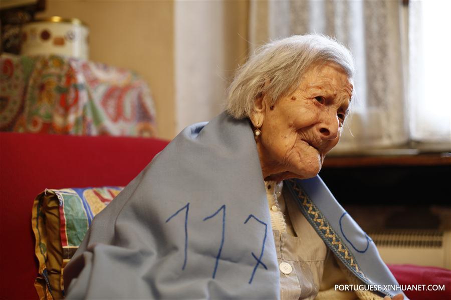 Mulher viva mais velha do mundo comemora seu 117o aniversário na Itália