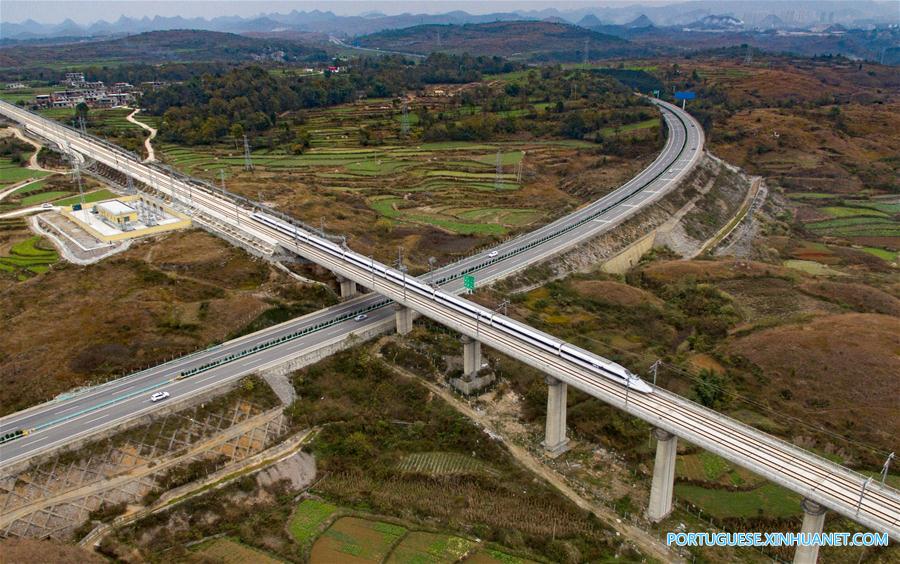 Ferrovia de alta velociade de Shanghai-Kunming estará em pleno funcionamento