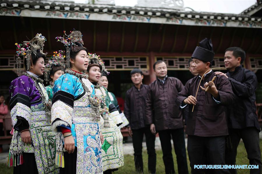 Festival de Sama é celebrado em Guizhou no sudoeste da China