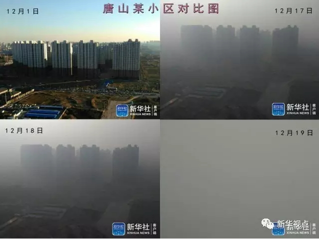 Polui??o extrema atinge várias cidades na província de Hebei
