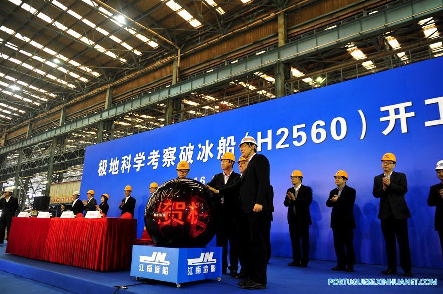 China inicia constru??o de navio de quebra-gelo, o primeiro construído pelo país