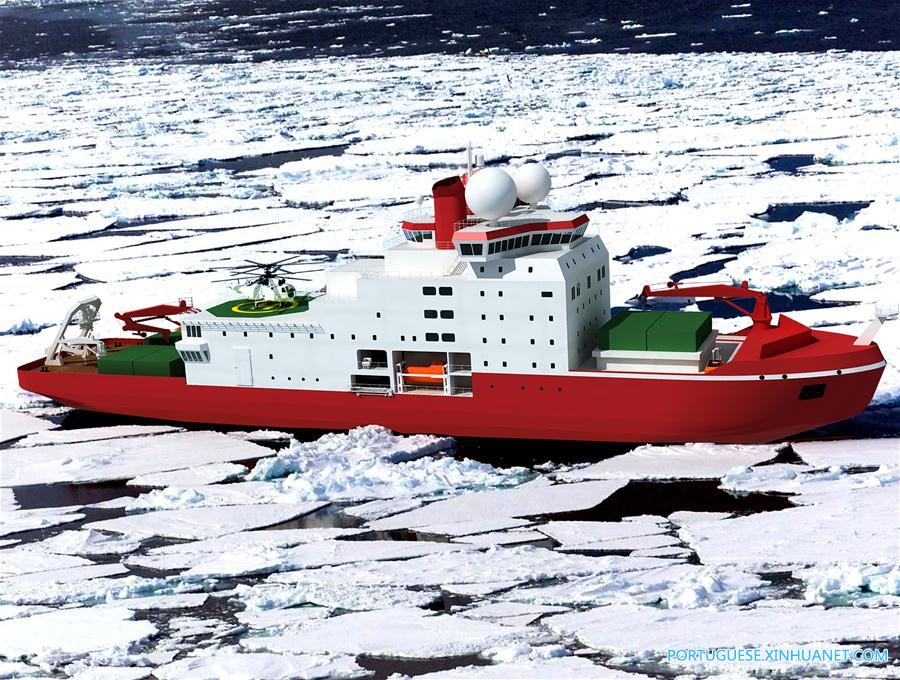China inicia constru??o de navio de quebra-gelo, o primeiro construído pelo país