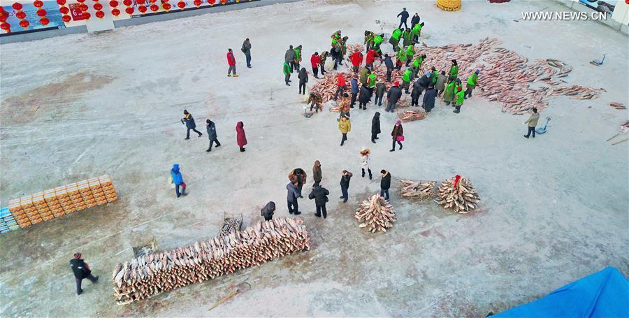 época de pesca de inverno iniciada com celebra??es no nordeste da China