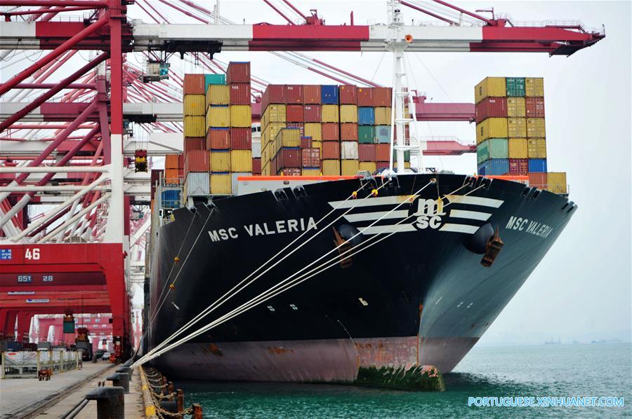 Produ??o do porto de Qingdao atinge recorde em 2016