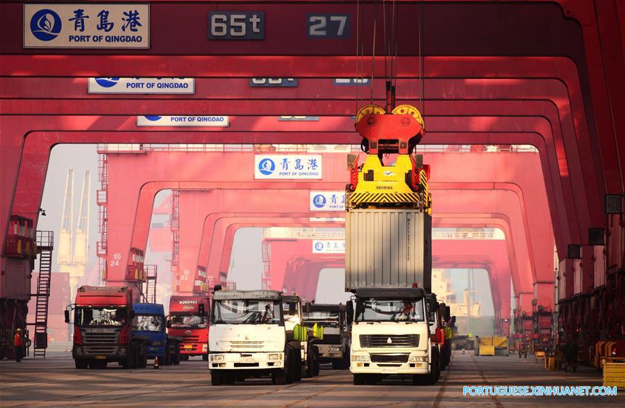 Produ??o do porto de Qingdao atinge recorde em 2016