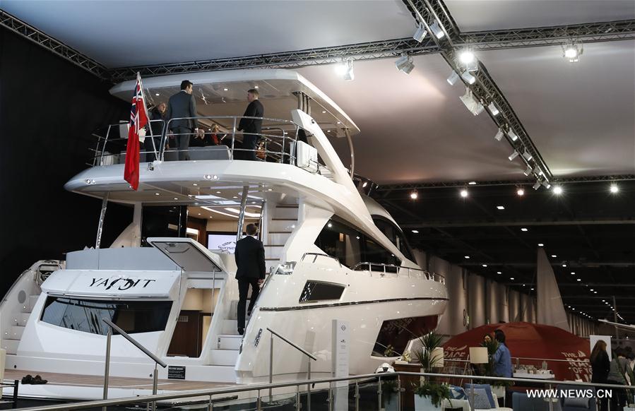 Exposi??o de Barcos de Londres é realizada no Centro de Conven??es de Londres, Reino Unido