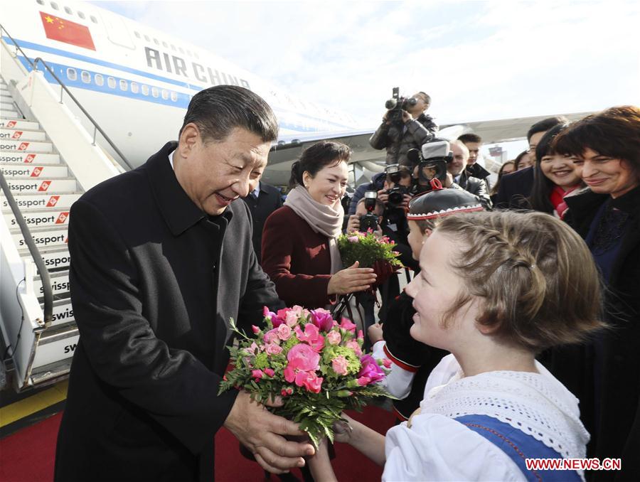 Presidente chinês inicia visita de Estado à Suí?a