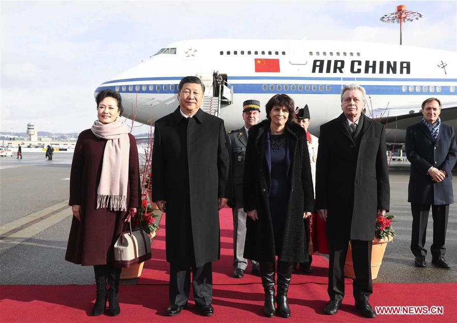 Presidente chinês inicia visita de Estado à Suí?a