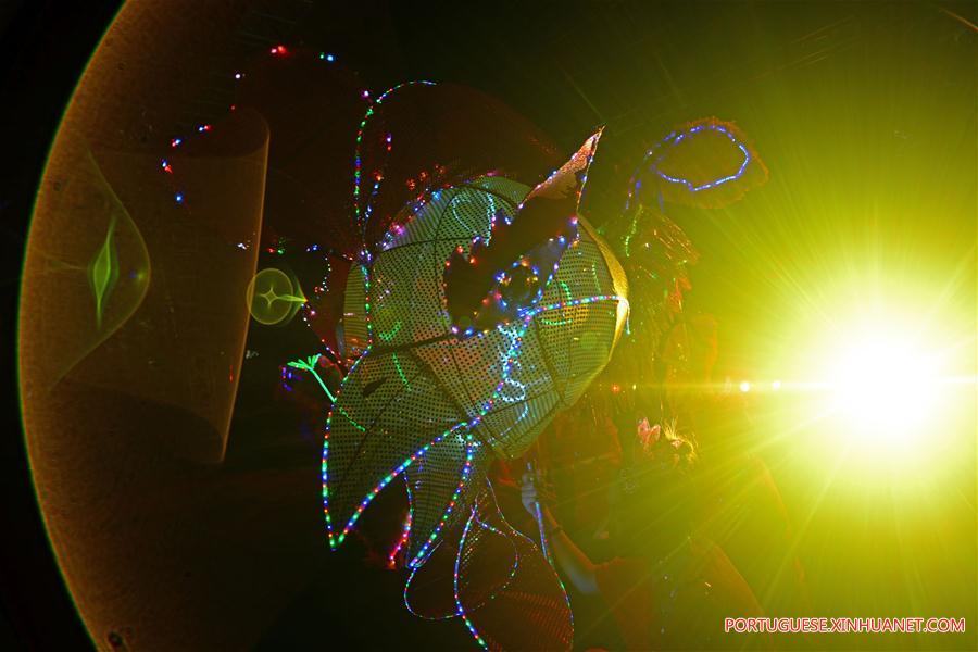 Artistas apresentam dan?a da fênix em Singapura